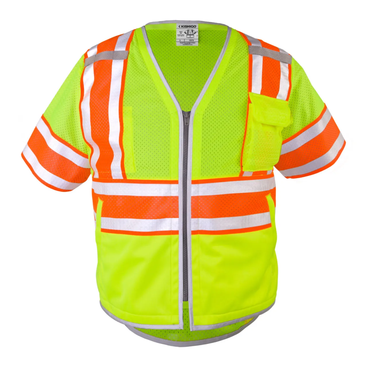 Kishigo Premium Brilliant Series Ultimate Reflective Vest  - 1573 Lime | 1574 Orange