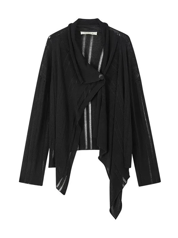 Knit Thin Sheer Long Oversize Effortless Cardigan