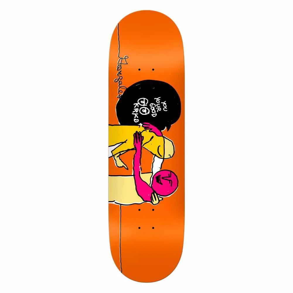 Krooked Skateboard Deck Gonz Your Good 0 Orange 9.02