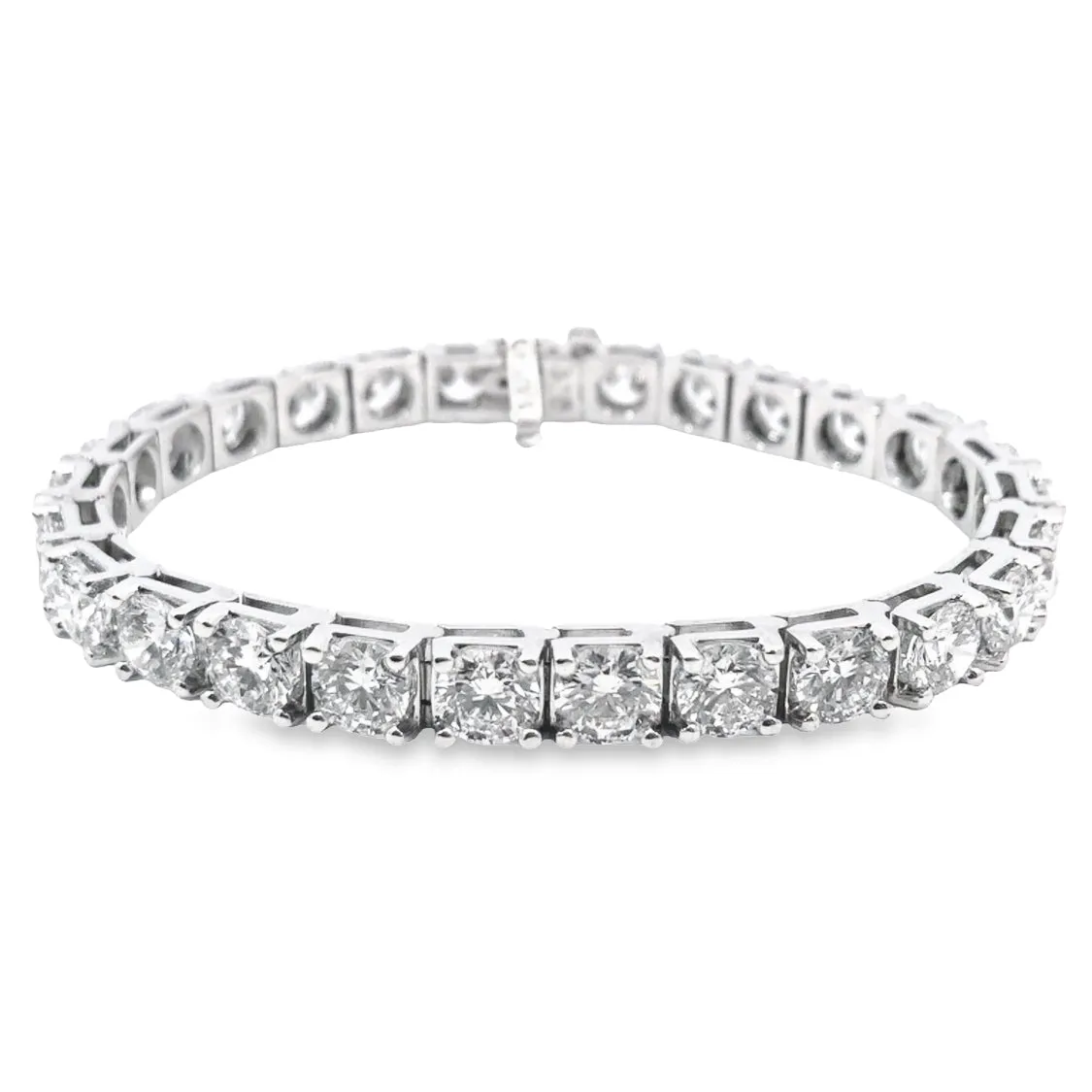 Lab Grown 18.00 Cttw. White Gold Diamond Tennis Bracelet