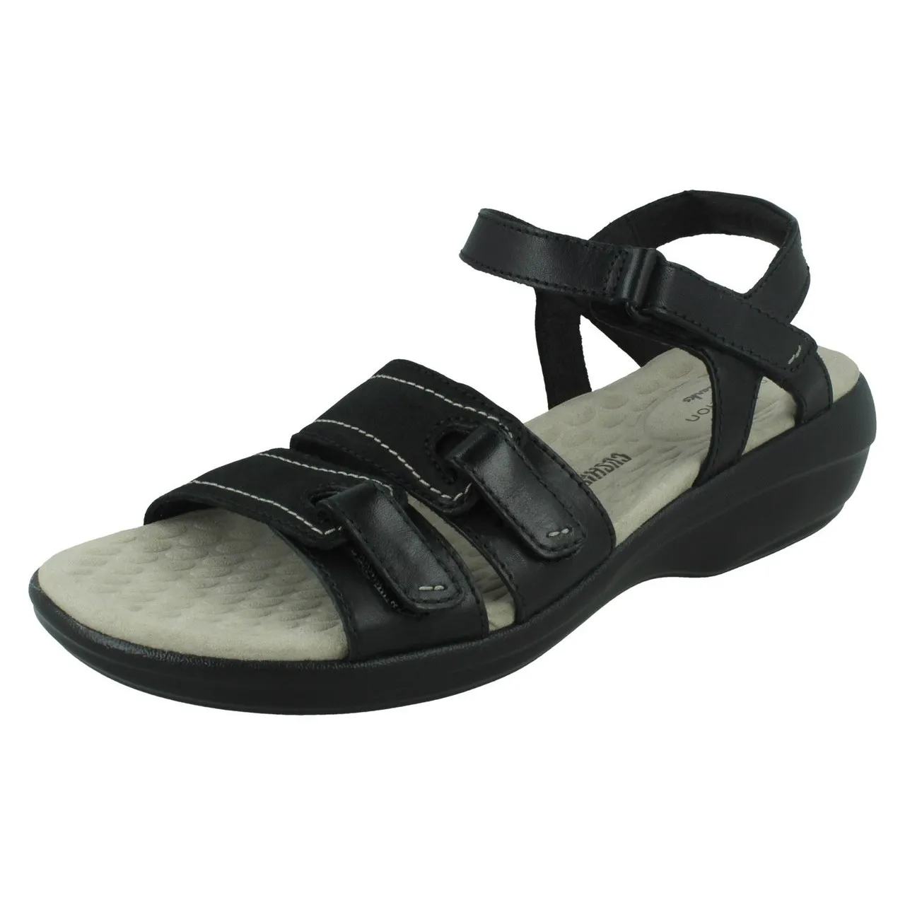 Ladies Clarks Cushion Feel Casual Sandals Alexis Shine