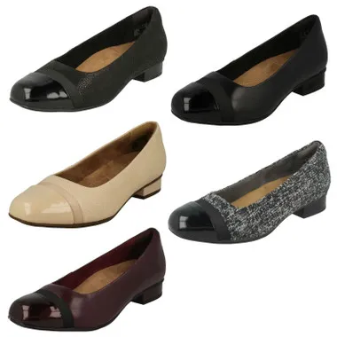 Ladies Clarks Smart Slip On Ballerina Style Pumps Keesha Rosa