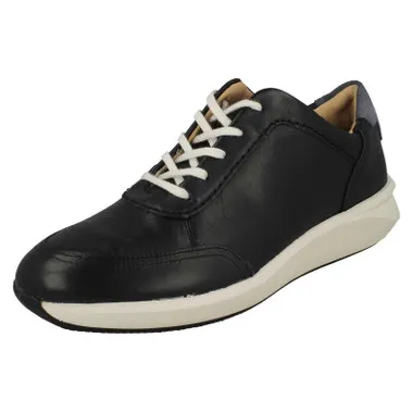 Ladies Clarks Stylish Lace Up Heeled Trainers Un Rio Mix