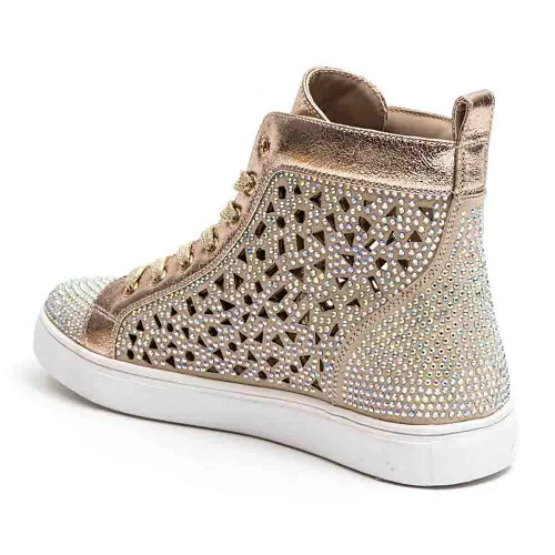 Lady Couture New York Gold High-top Sneakers