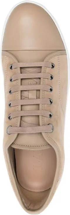 Lanvin DBB1 panelled leather low-top sneakers Neutrals