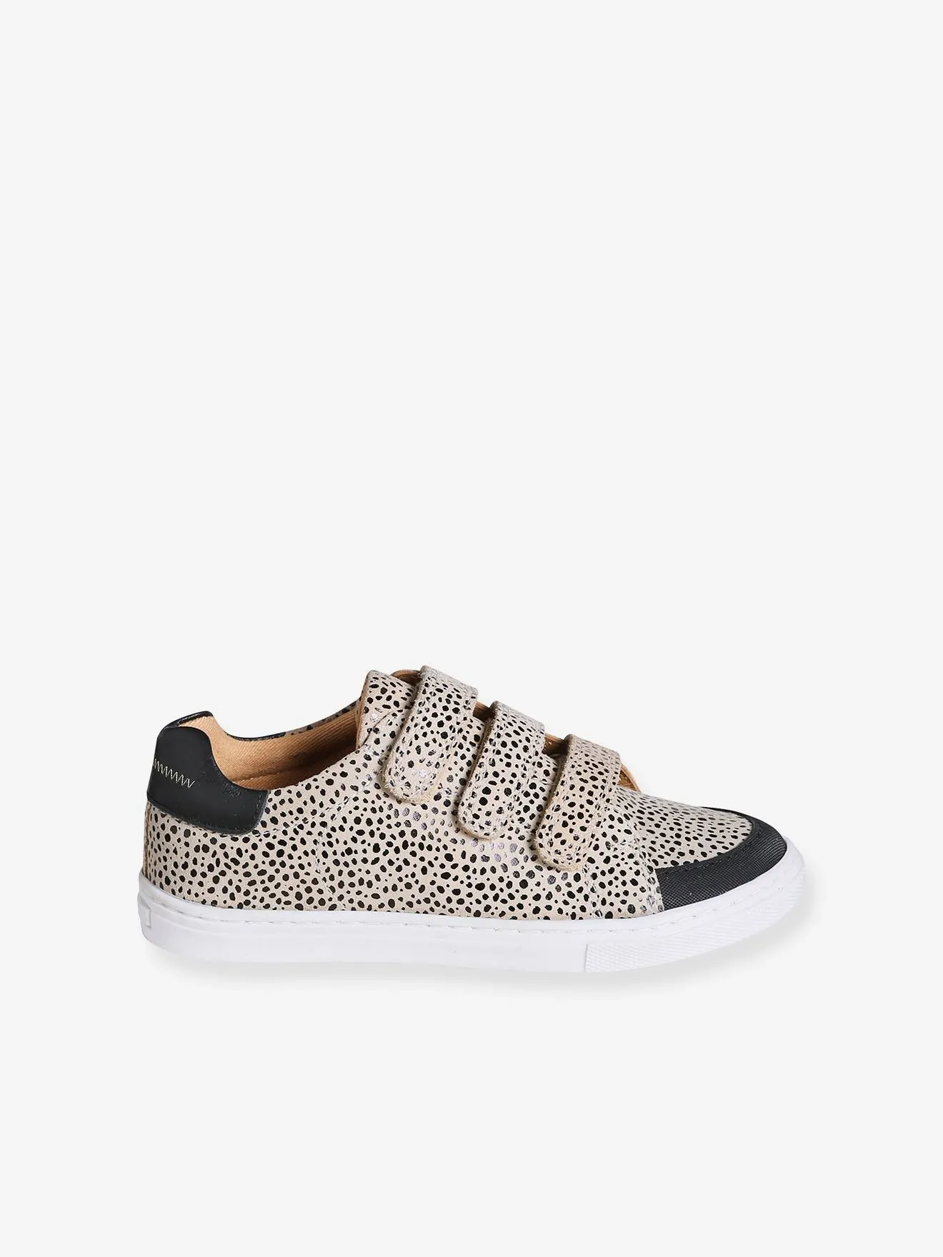 Leopard Print Trainers, for Girls - printed beige