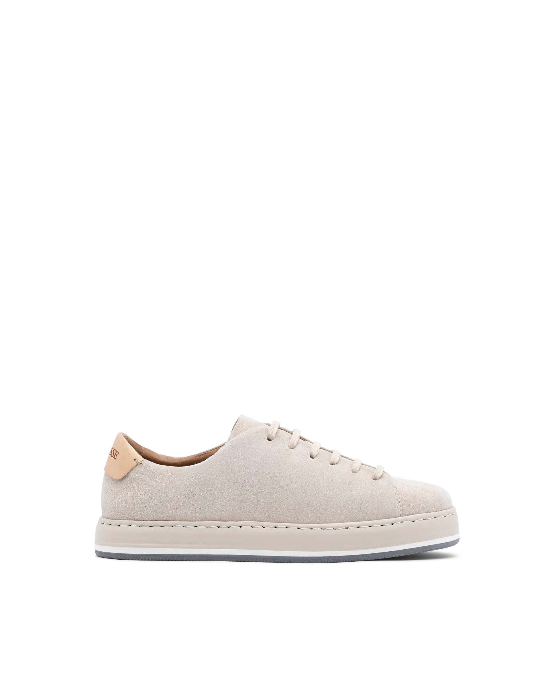 Libby Beige Goat Suede Lace-Up Sneakers