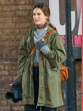 Lily James What's Love Got to Do with It Green Jacket