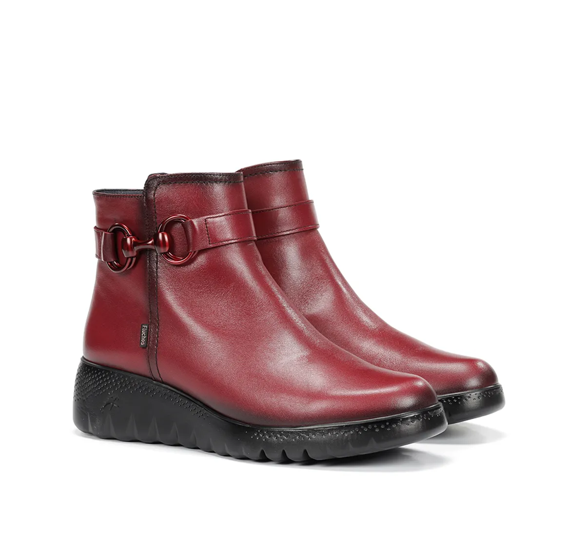 LIVE F2101 Red Ankle Boot