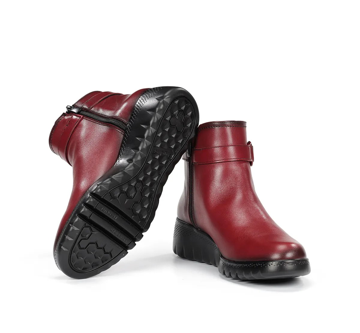 LIVE F2101 Red Ankle Boot