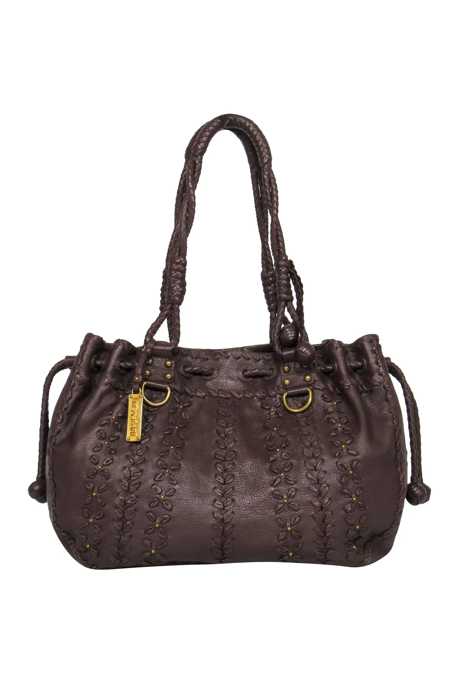 Lockheart - Brown Leather Handstitched Shoulder Bag