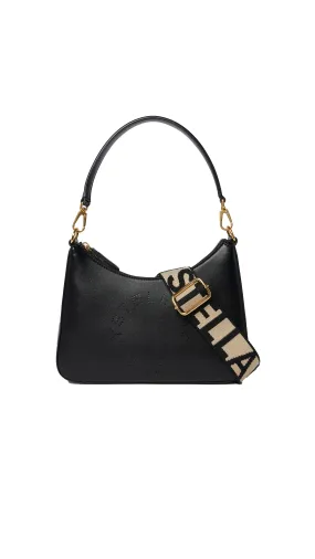 Logo Crossbody Shoulder Bag - Black