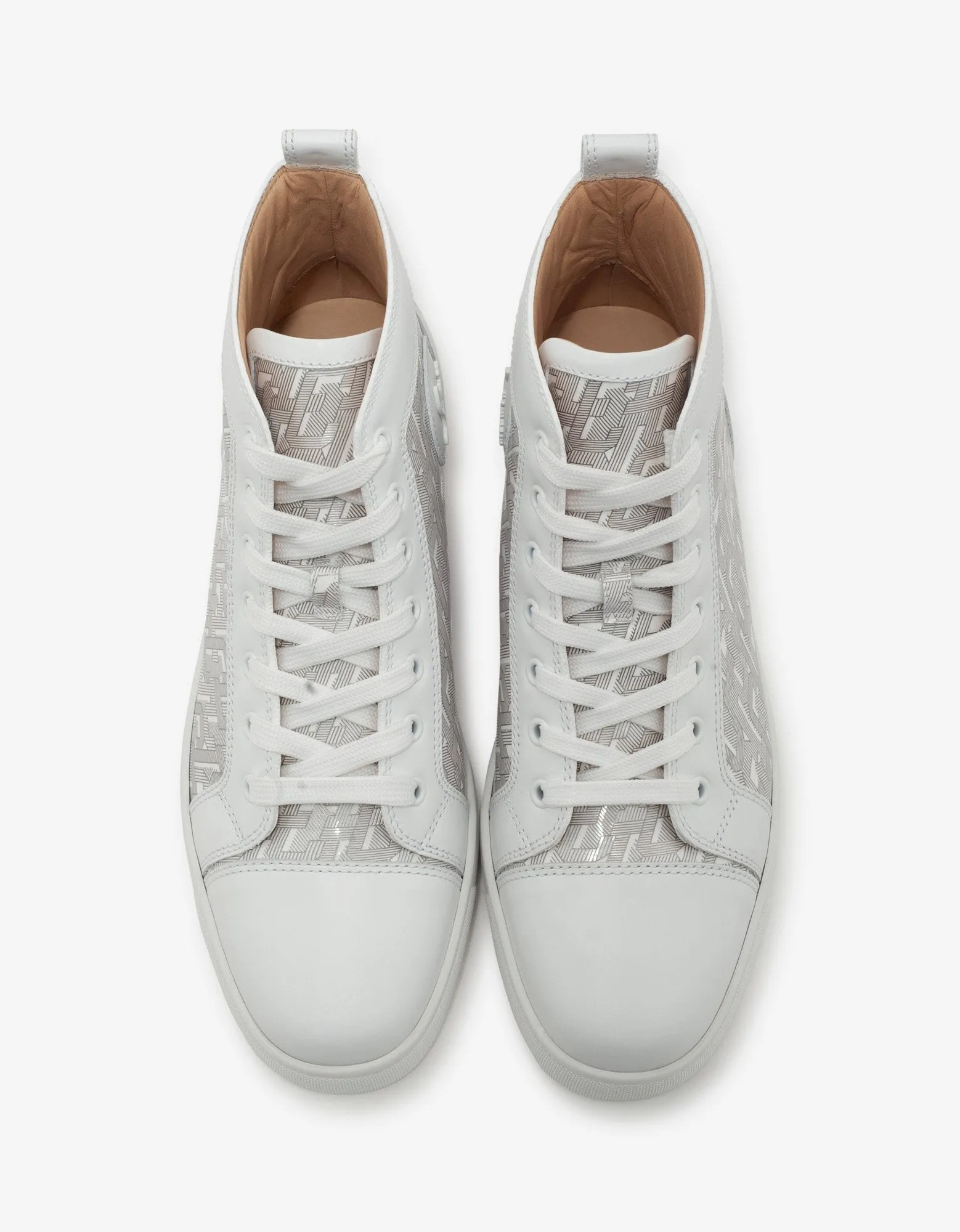 Louis CL Motif White High Top Trainers