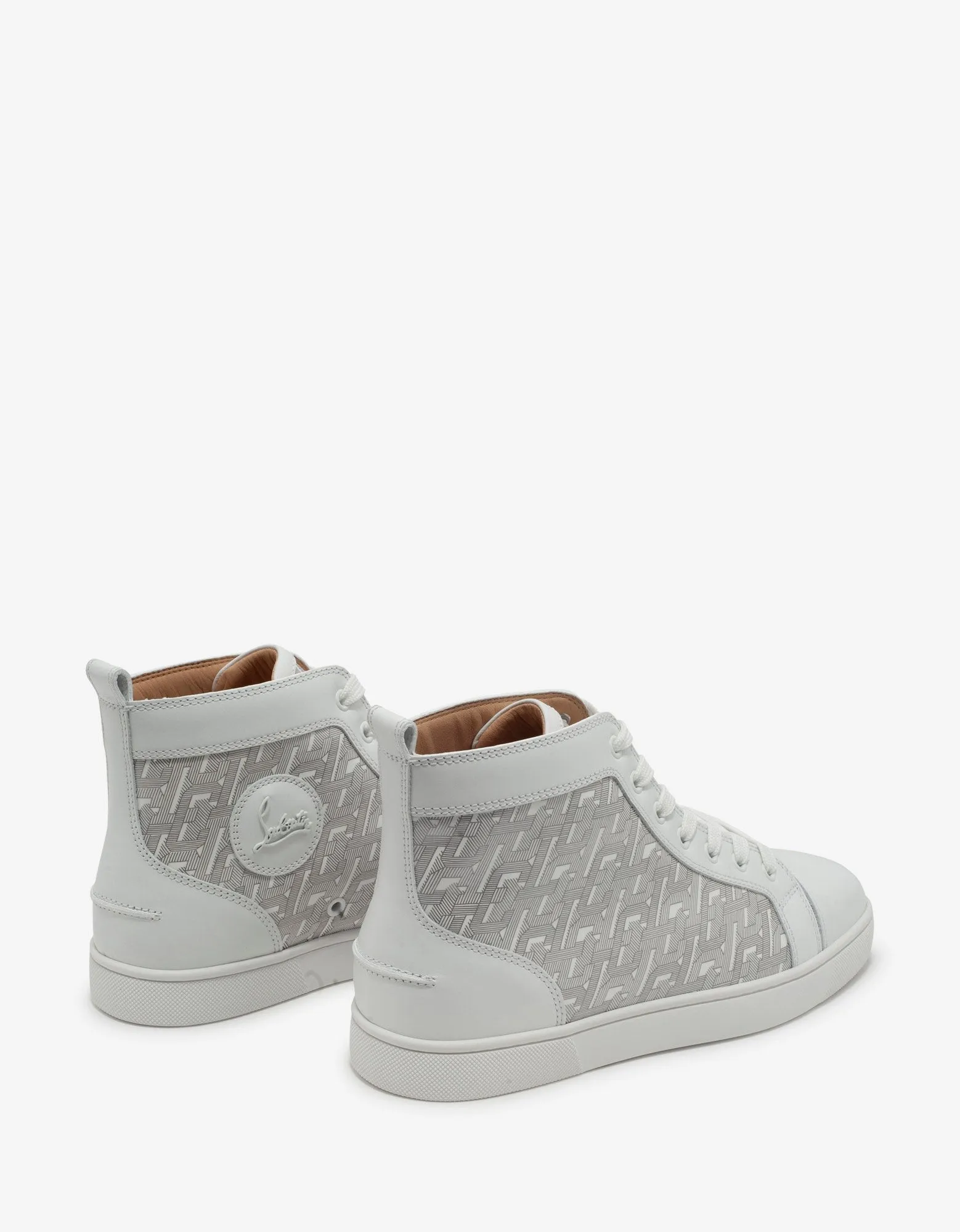 Louis CL Motif White High Top Trainers