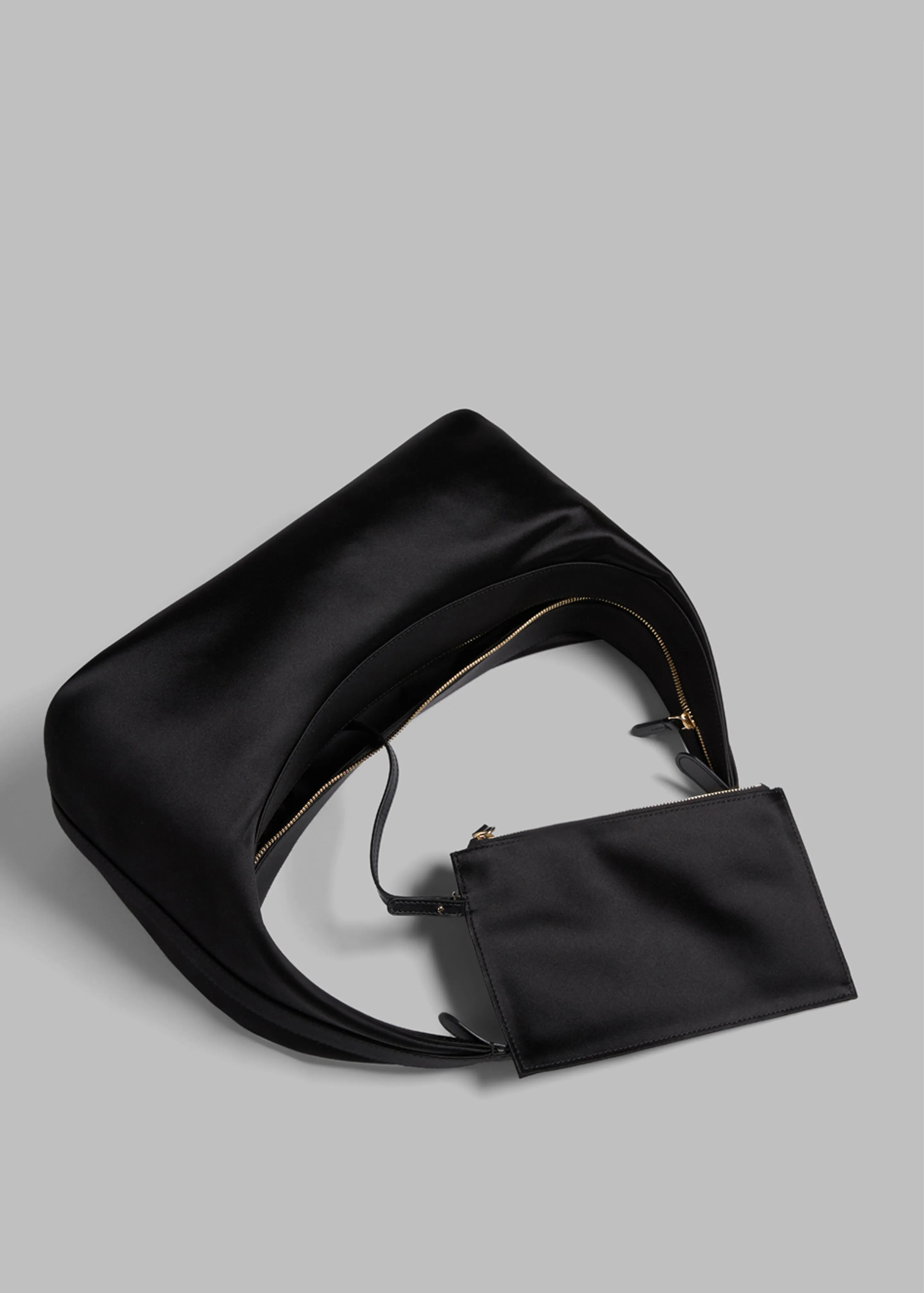 Loulou Studio Tania Satin Shoulder Bag - Black