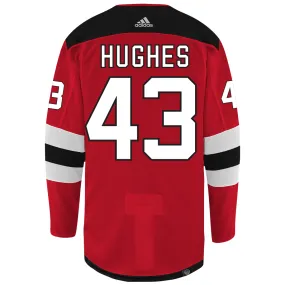 Luke Hughes New Jersey Devils Adidas Primegreen Authentic NHL Hockey Jersey     