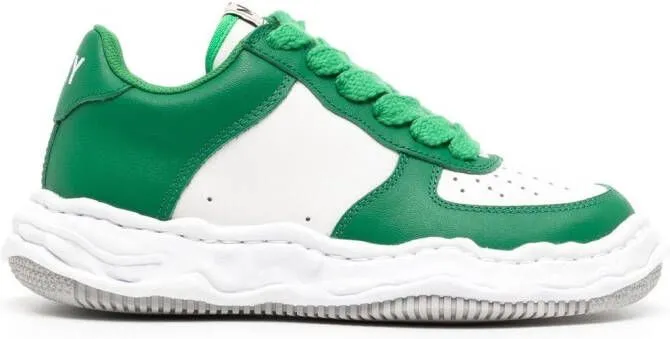 Maison MIHARA YASUHIRO low-top panelled sneakers Green