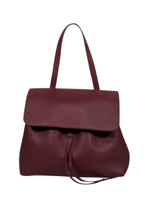 Mansur Gavriel - Wine Red Pebbled Leather Shoulder Bag