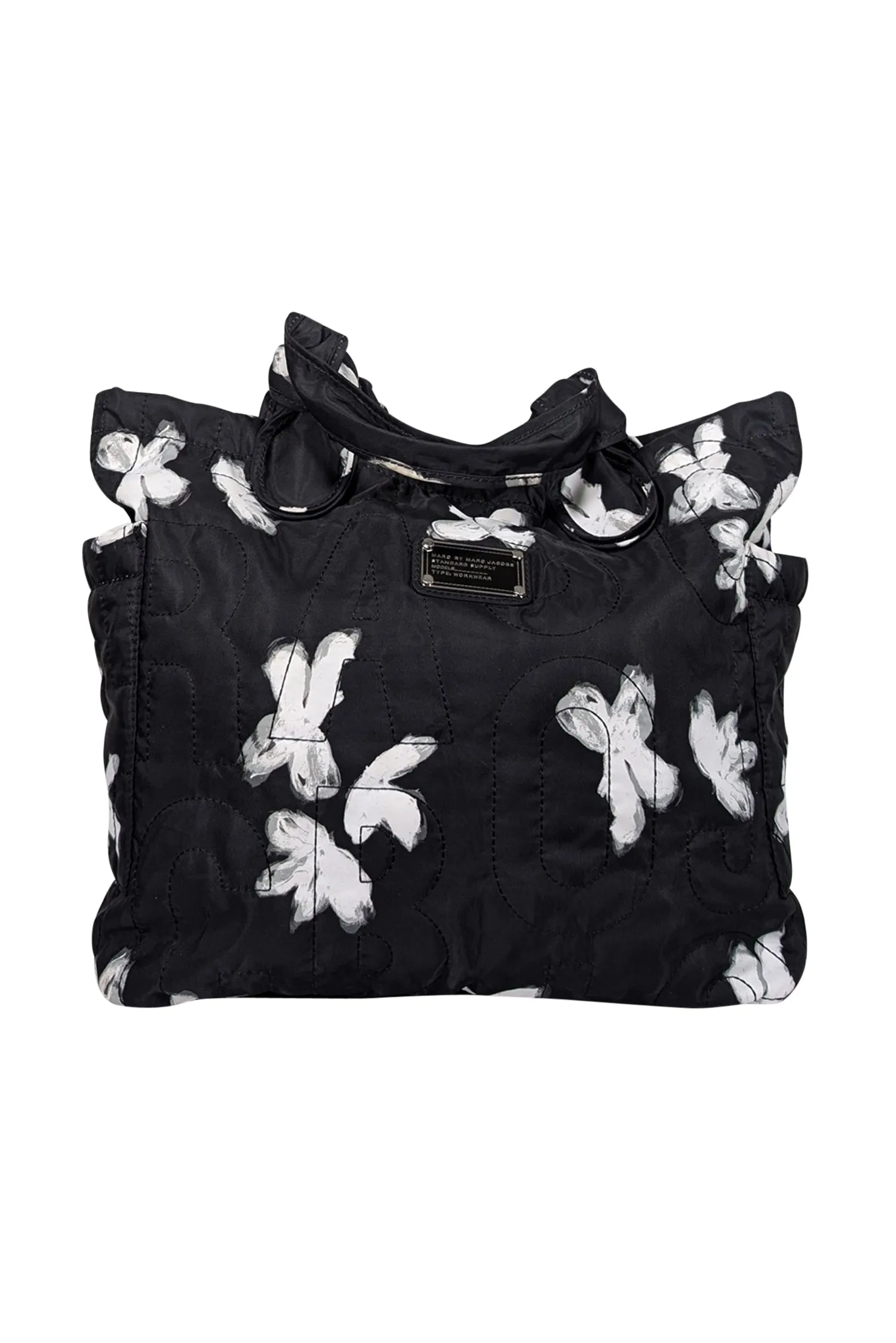 Marc by Marc Jacobs - Black & White Floral Quilted Shoulder Bag