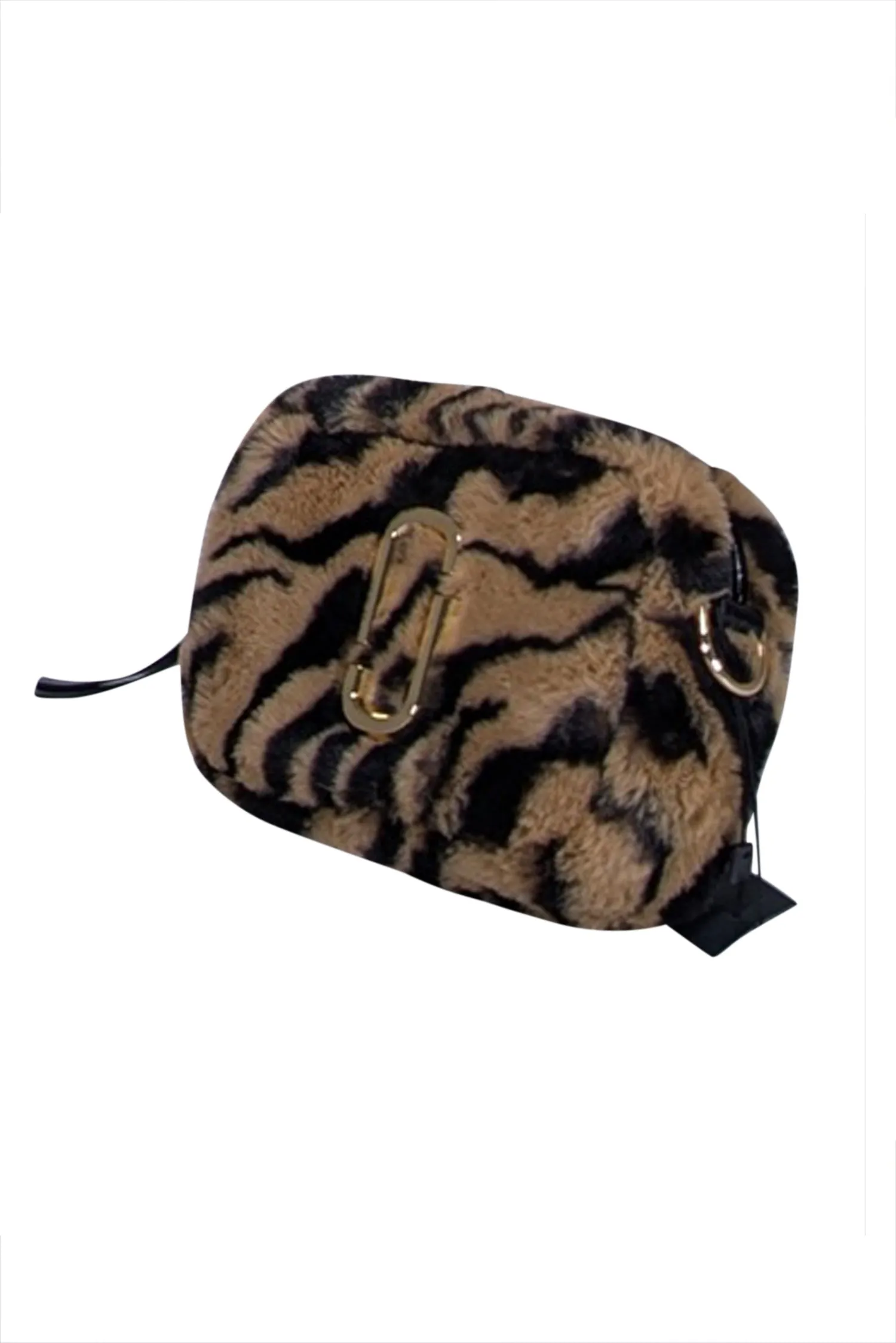 Marc Jacobs - Tan & Black Animal Print Faux Fur Snapshot Shoulder Bag