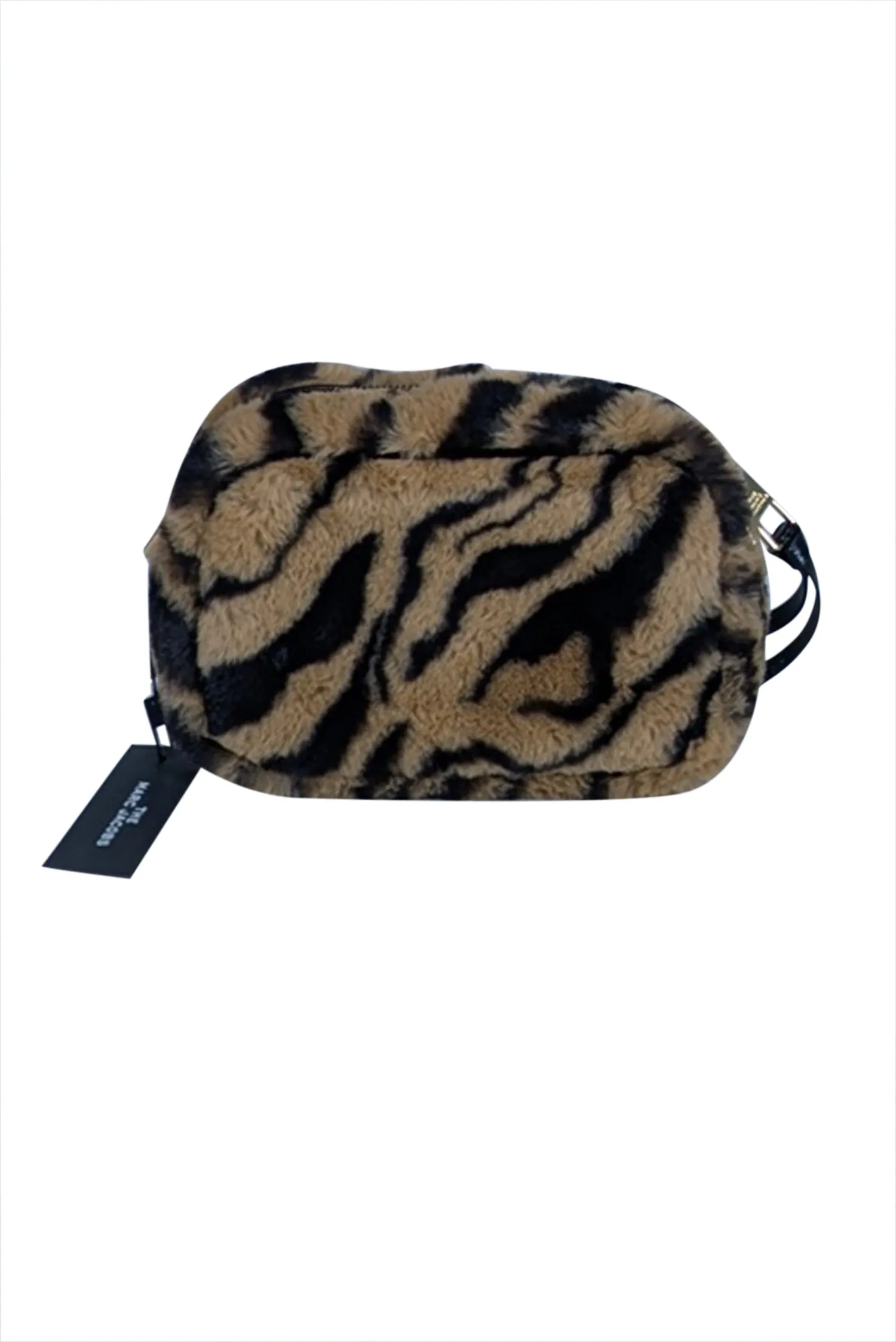 Marc Jacobs - Tan & Black Animal Print Faux Fur Snapshot Shoulder Bag