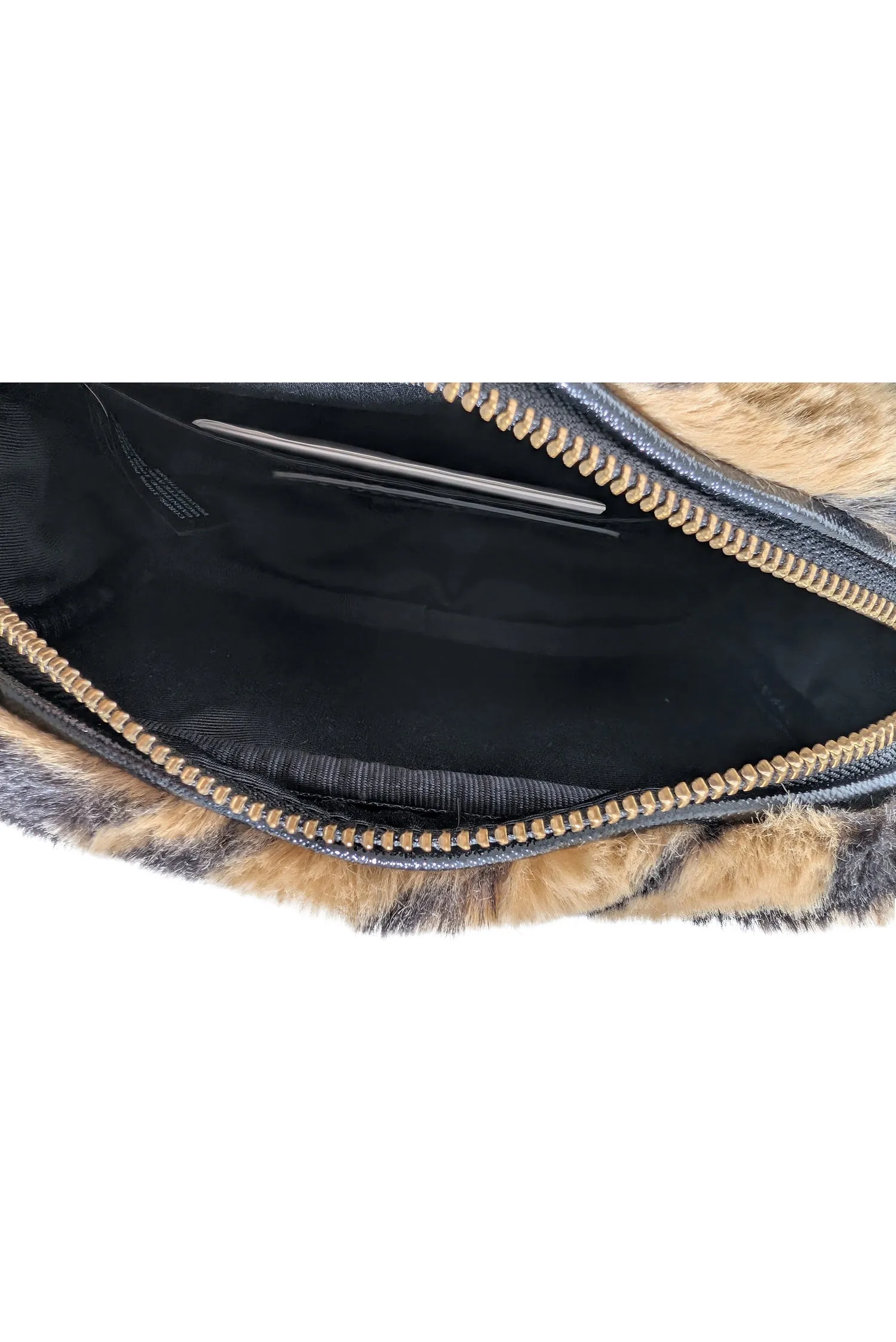 Marc Jacobs - Tan & Black Animal Print Faux Fur Snapshot Shoulder Bag