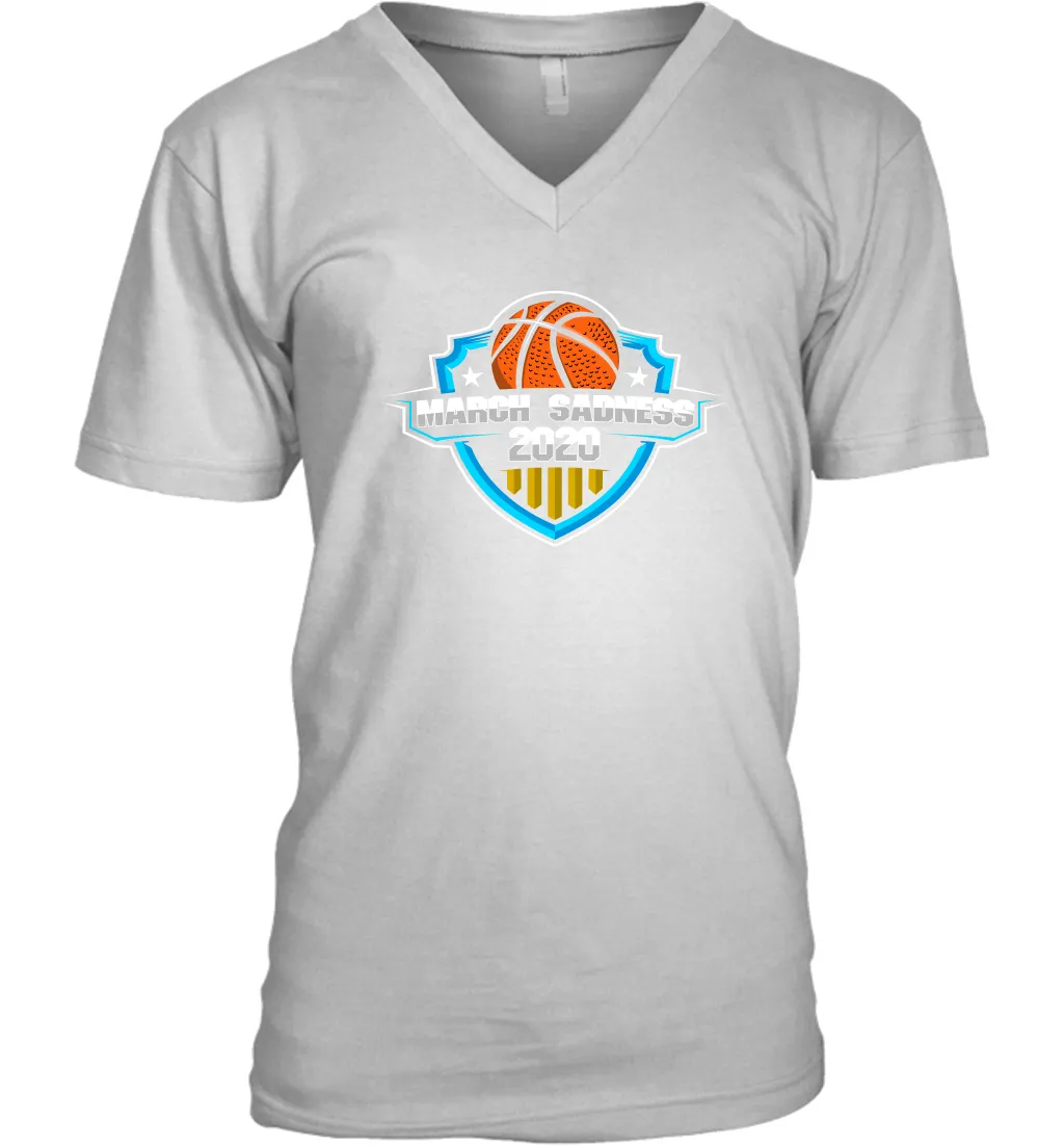 March Sadness 2020 March Madness Basketball Coronacation V-Neck T-Shirt