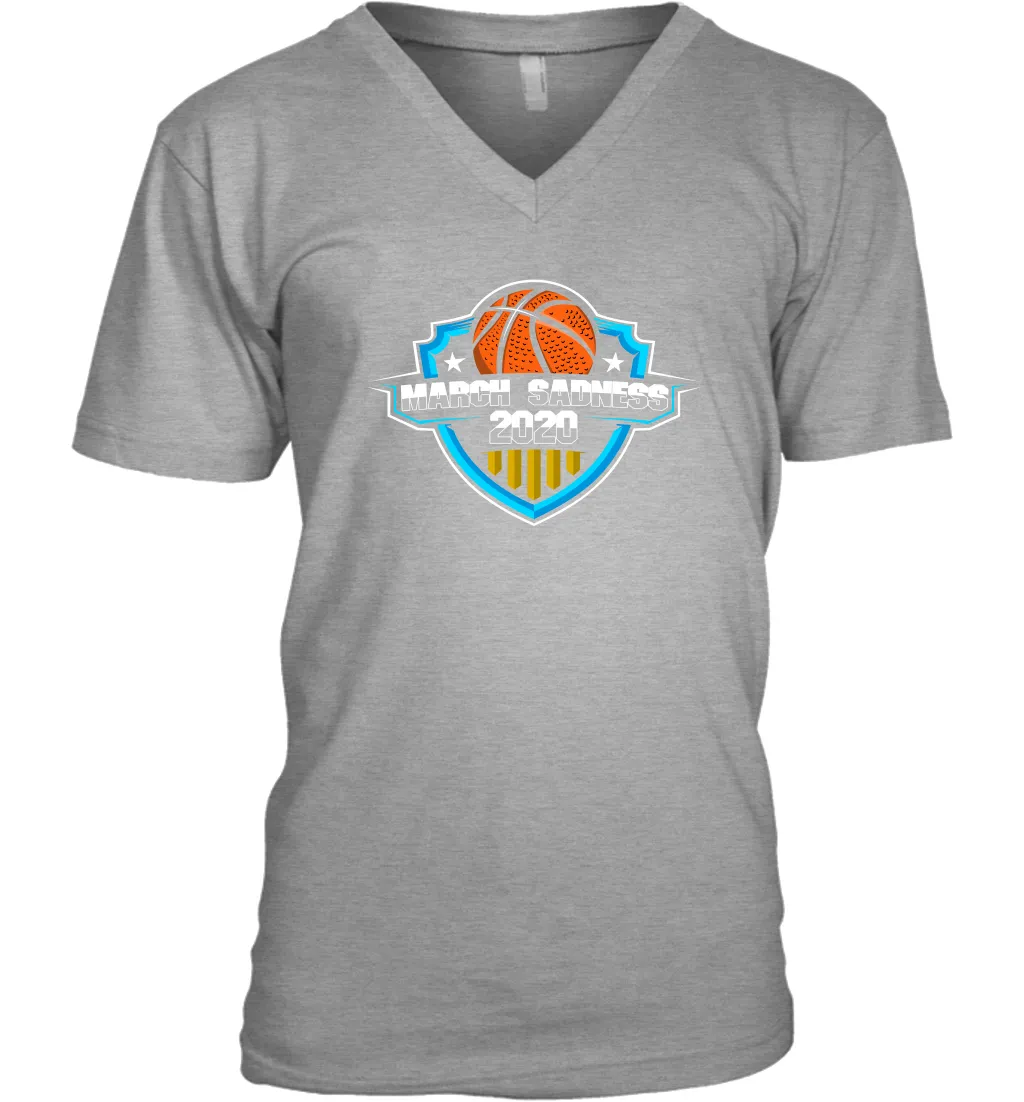 March Sadness 2020 March Madness Basketball Coronacation V-Neck T-Shirt