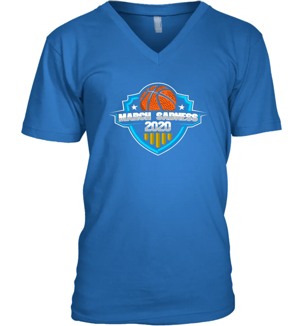 March Sadness 2020 March Madness Basketball Coronacation V-Neck T-Shirt