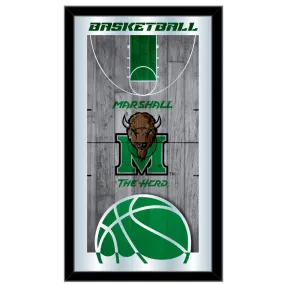 Marshall Thundering Herd HBS Basketball Framed Hang Glass Wall Mirror (26x15)