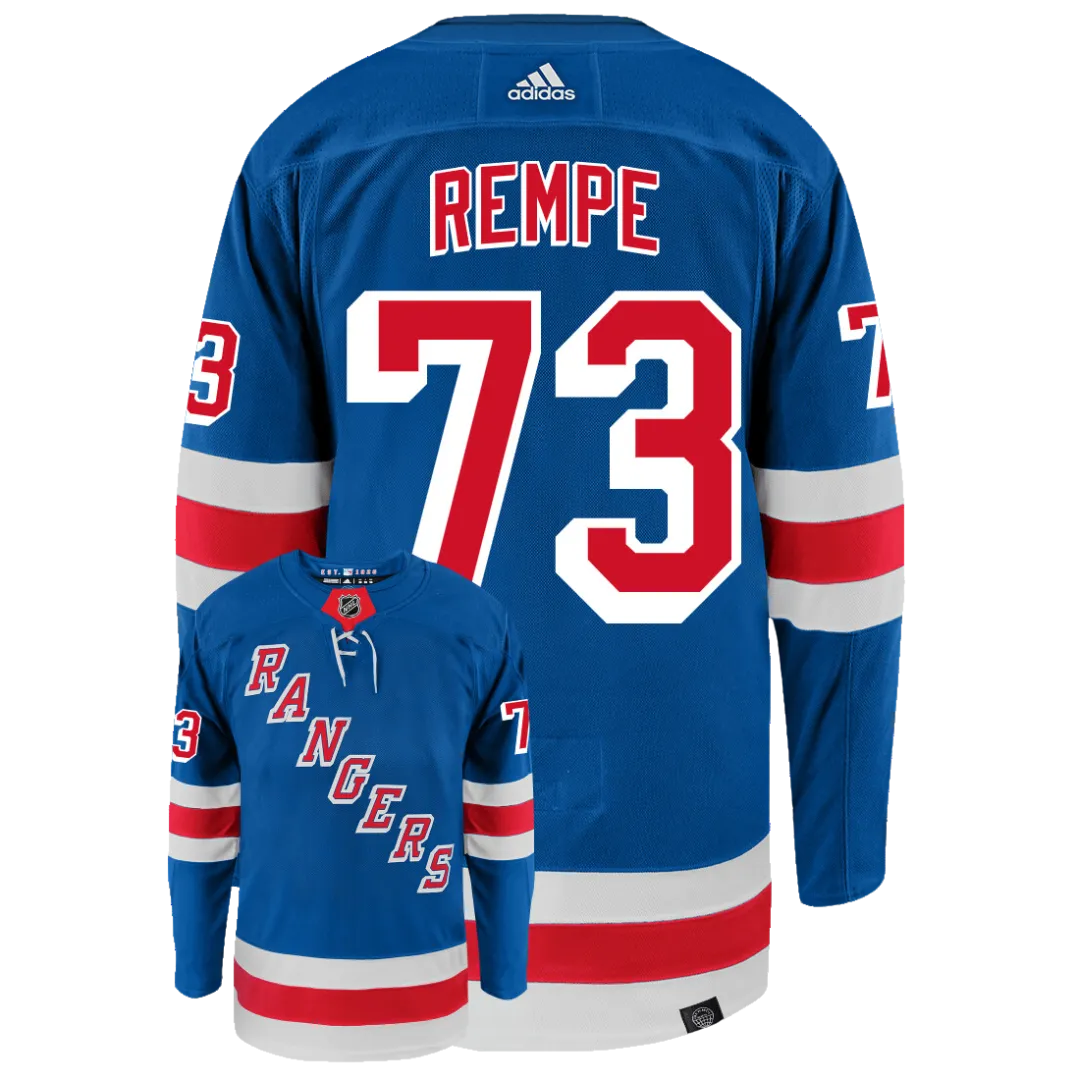 Matt Rempe New York Rangers Adidas Primegreen Authentic NHL Hockey Jersey     