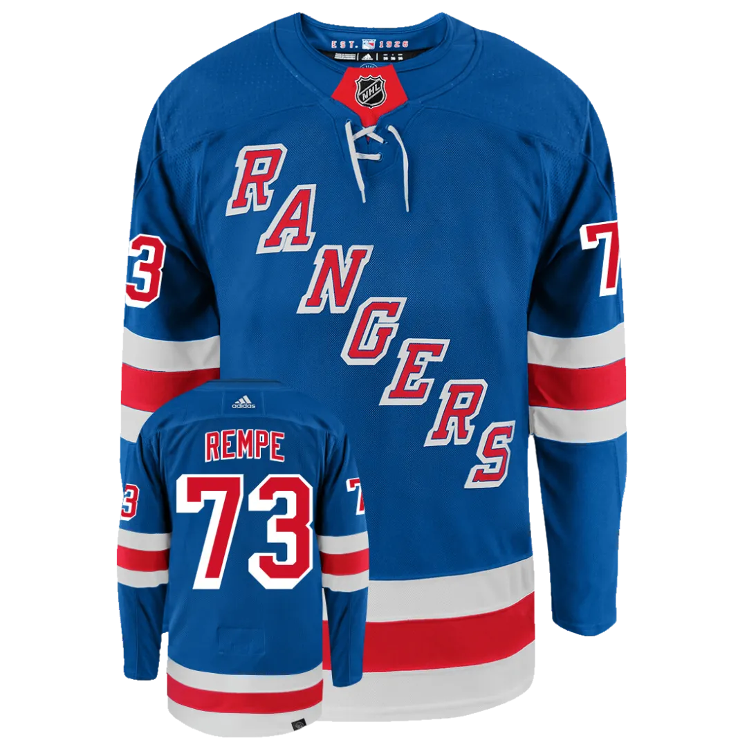 Matt Rempe New York Rangers Adidas Primegreen Authentic NHL Hockey Jersey     