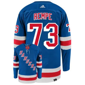 Matt Rempe New York Rangers Adidas Primegreen Authentic NHL Hockey Jersey     