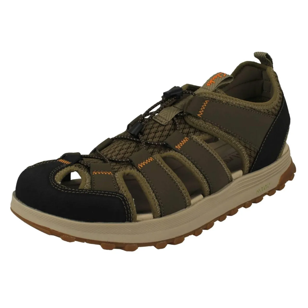 Mens Clarks Closed-Toe Mimic Grip Sole Sandals - ATL Trek Wave