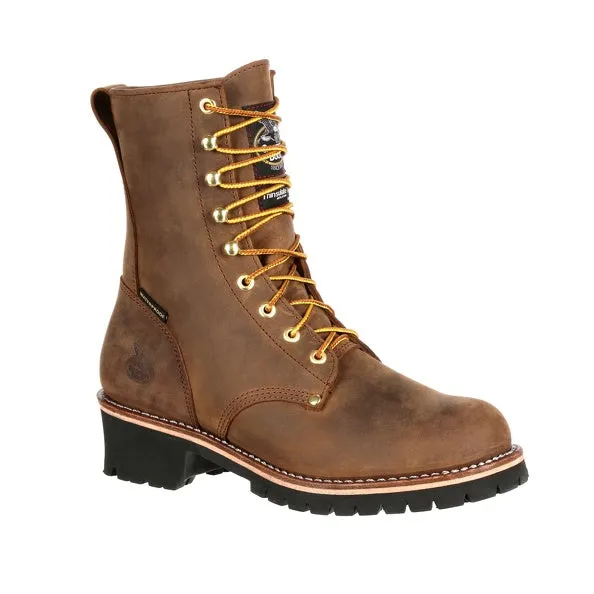 Men's Georgia Steel Toe Waterproof Insulated Logger Work Boot #GB00065