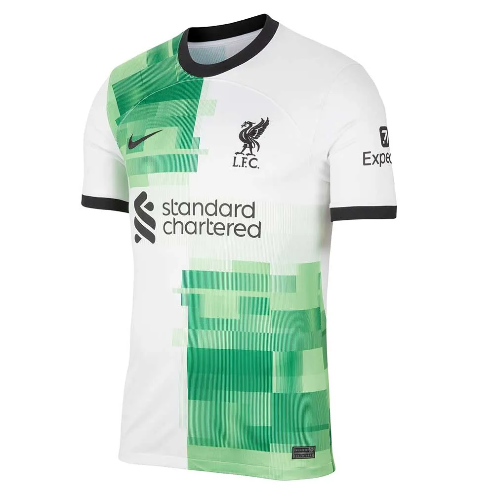 Men's Liverpool FC 2023/24 Stadium Away Nike Dri-FIT Soccer Jersey- White/Green Spark/Black