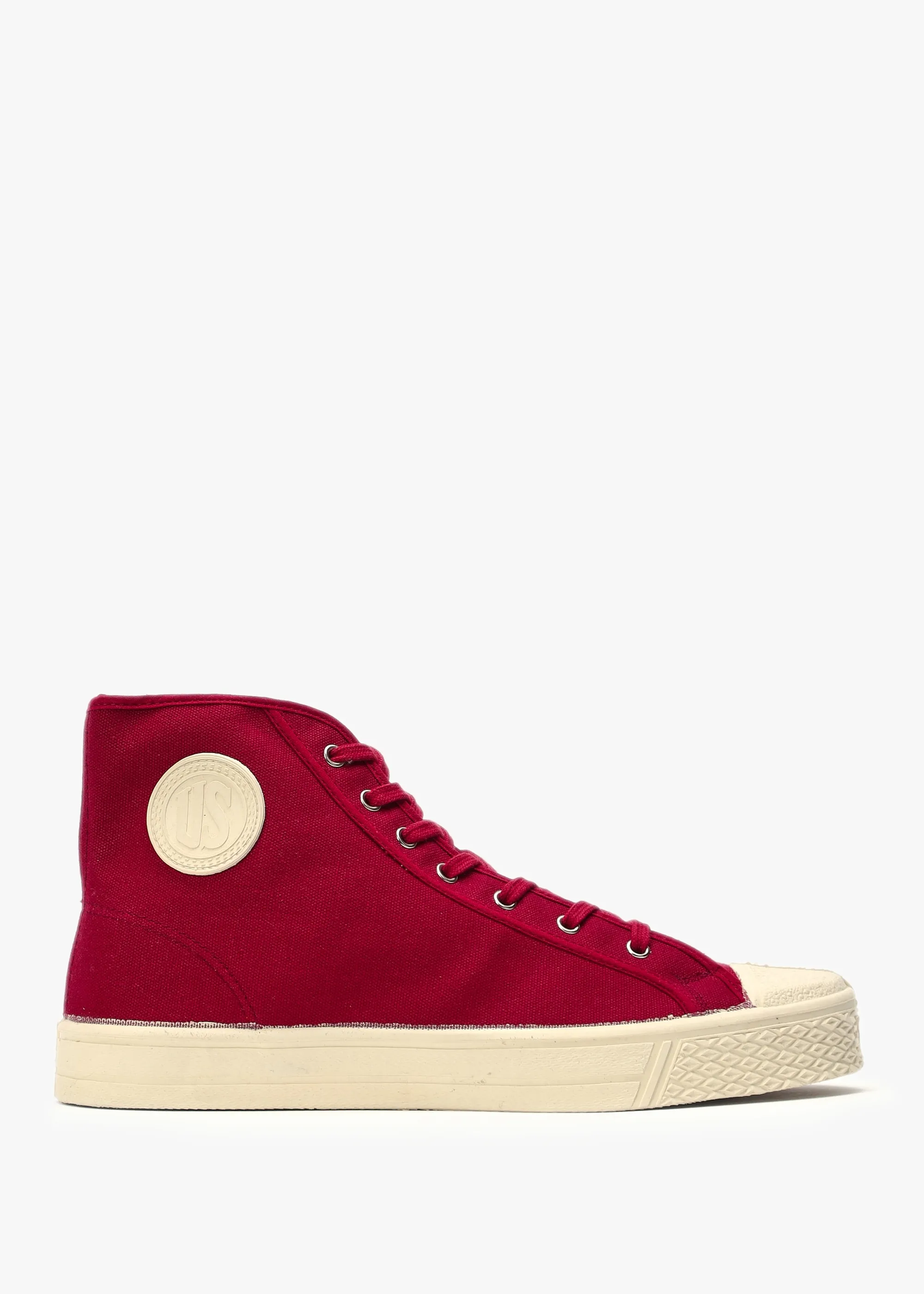 Men’s Military Red High-Top Trainers