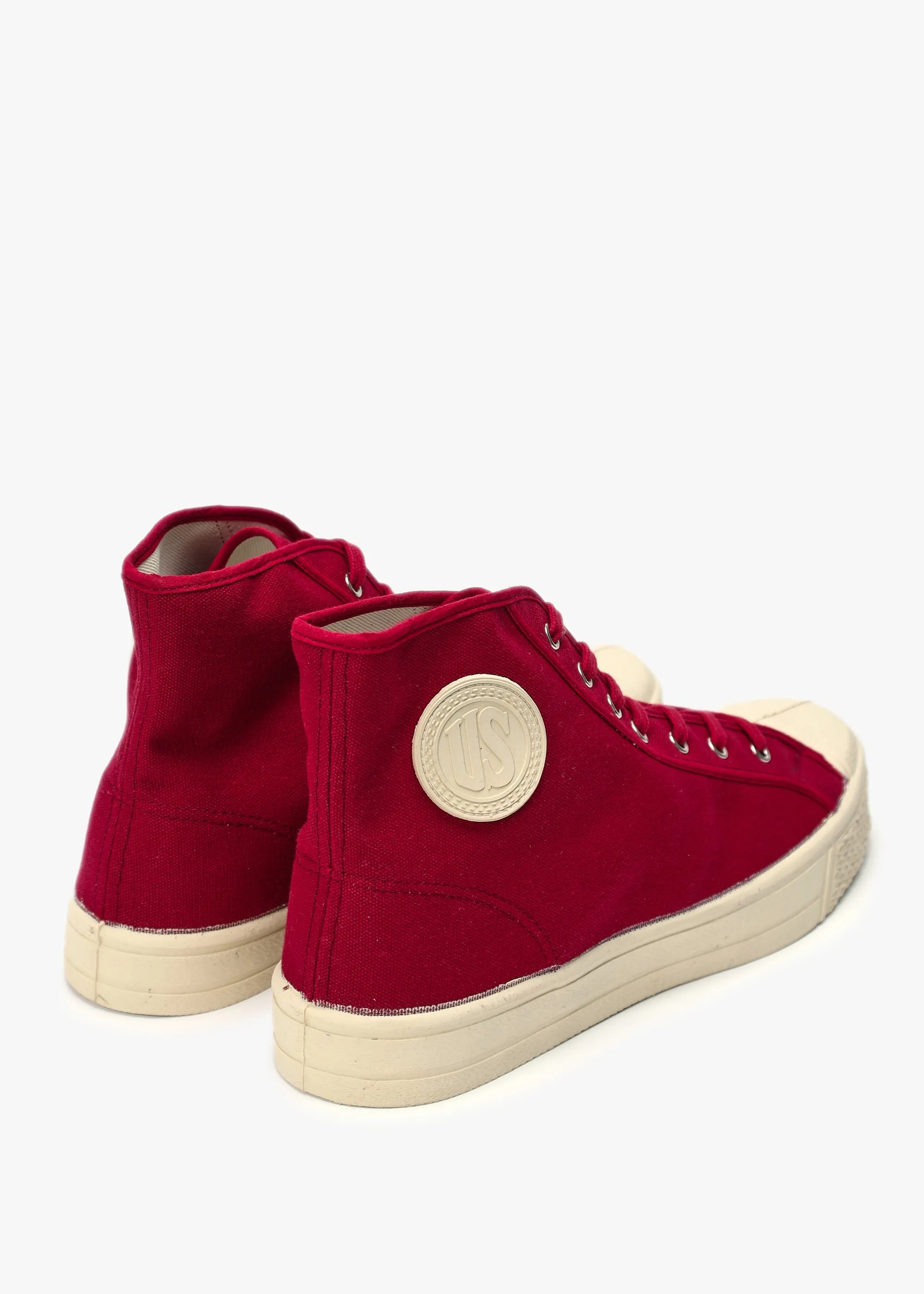 Men’s Military Red High-Top Trainers