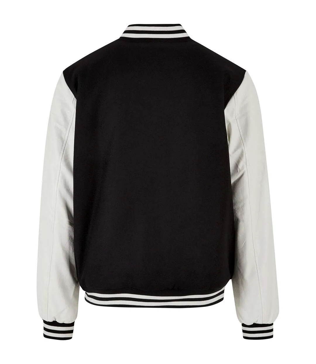 Mens old school college varsity jacket black/white Build Your Brand