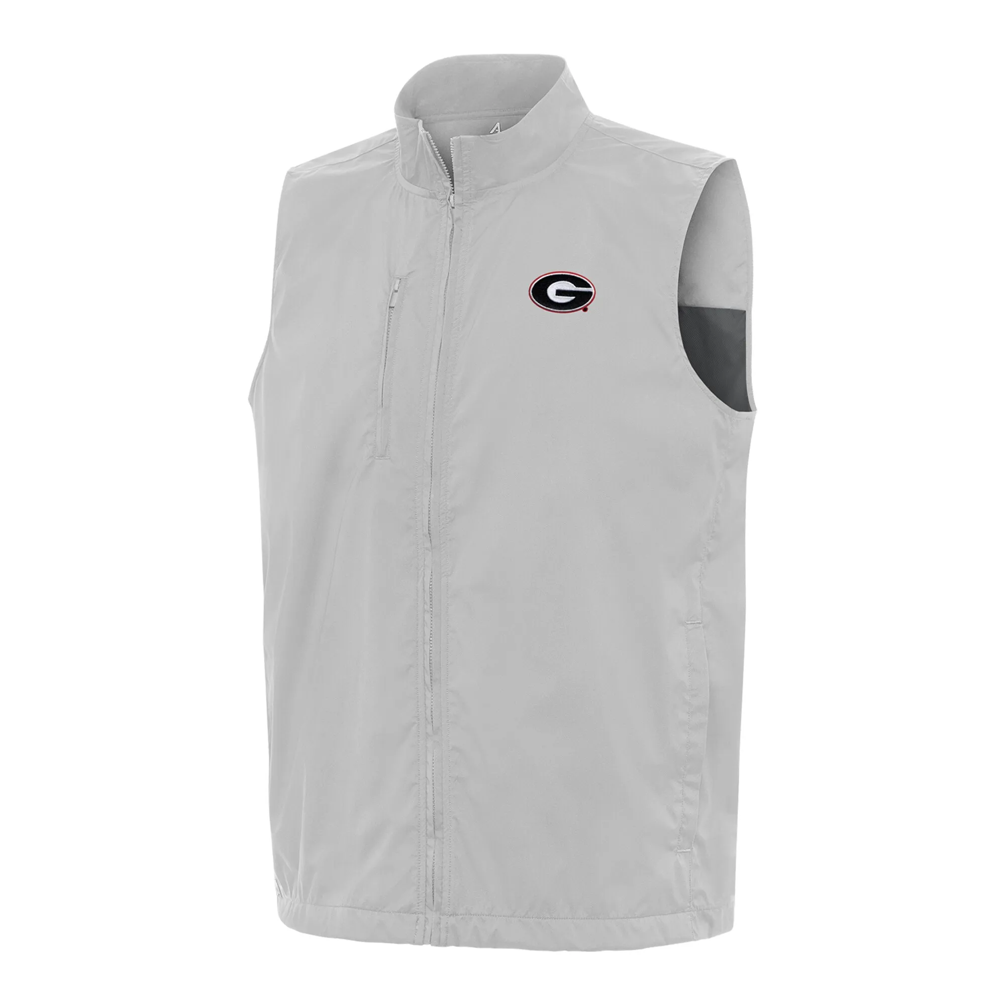 Men's Antigua  Stone Georgia Bulldogs Brisk Full-Zip Vest