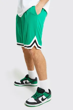 Mesh Basketball Short With Tape