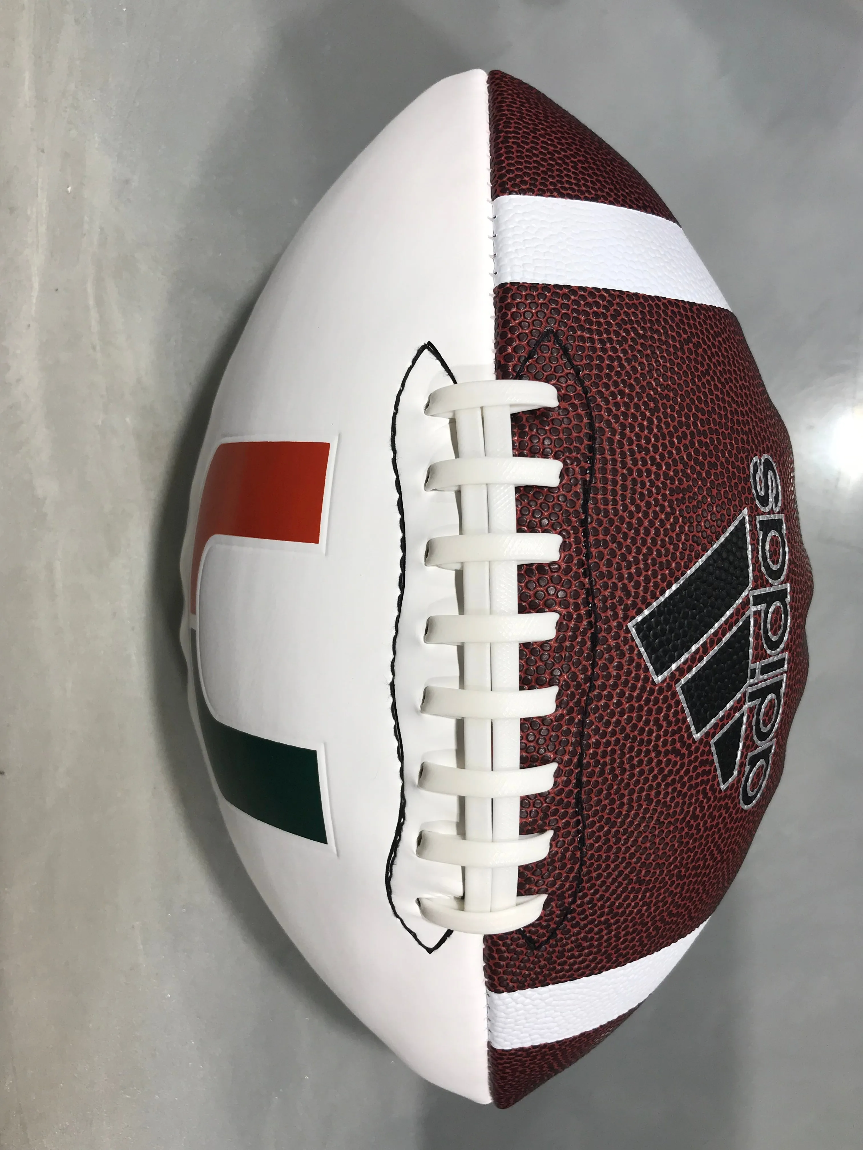 Miami Hurricanes adidas Autograph University Football - White