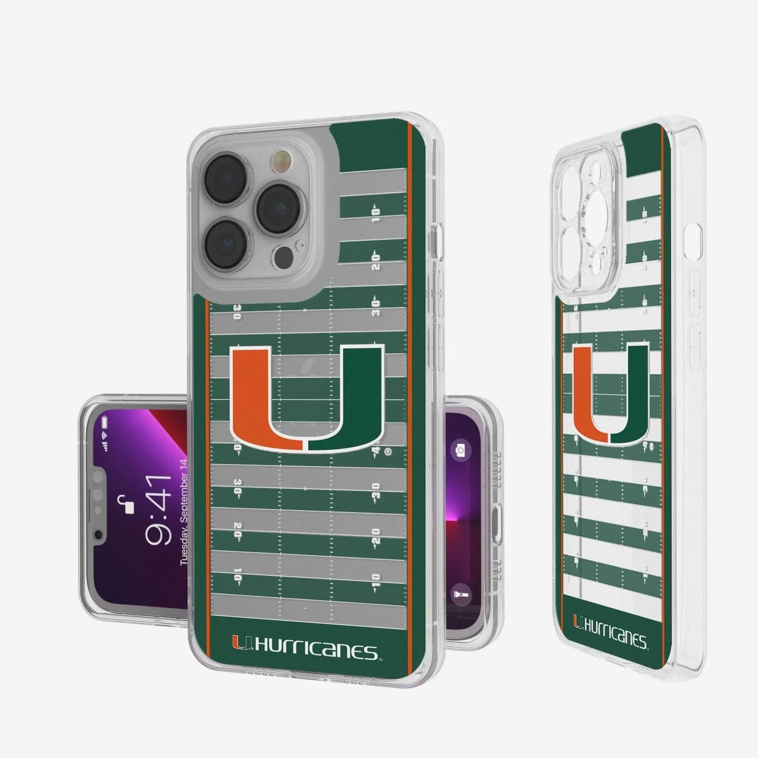 Miami Hurricanes Football Field Clear Case