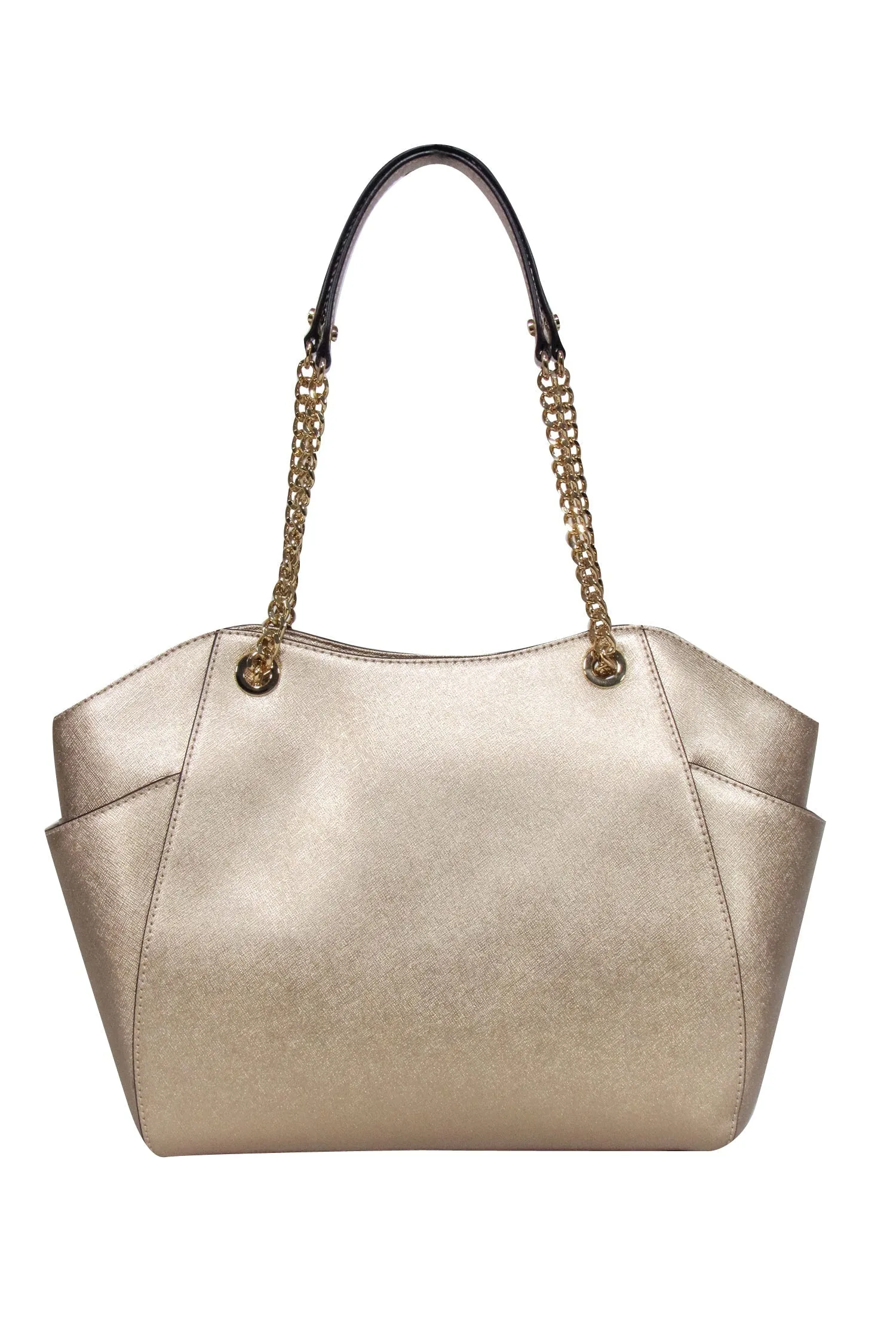 Michael Kors - Gold Saffiano Leather Chain Strap Shoulder Bag