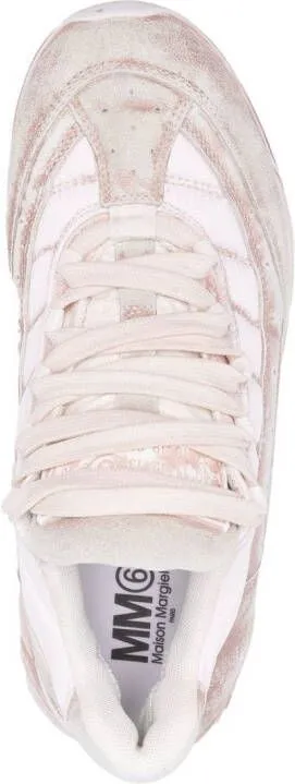 MM6 Maison Margiela panelled low-top sneakers Pink