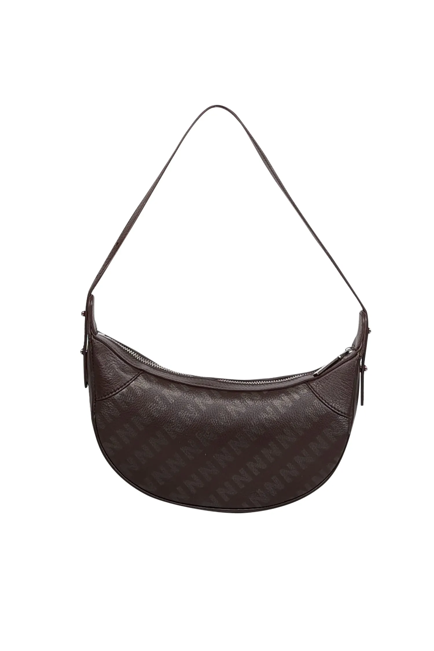 Nakedvice - Brown & Grey Monogram Leather Shoulder Bag