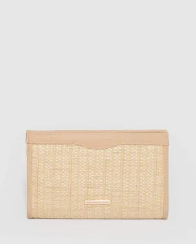 Natural Natalia Weave Clutch Bag