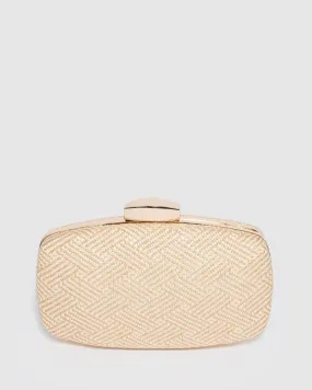 Natural Talia Woven Clutch Bag