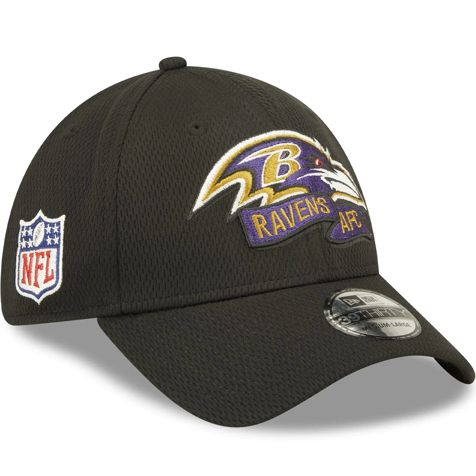 New Era Baltimore Ravens NFL 2022 Sideline 39THIRTY Baseball Cap - Black