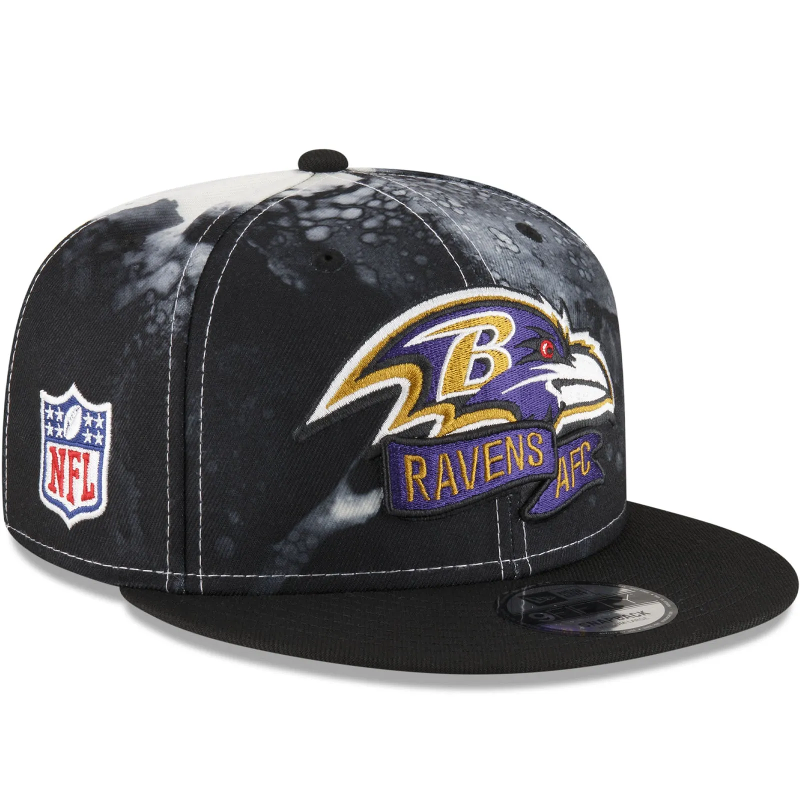 New Era Baltimore Ravens NFL 2022 Sideline Ink 9FIFTY Baseball Cap - Black